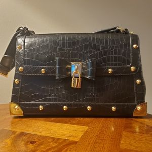 Black Purse with Gold Detailing